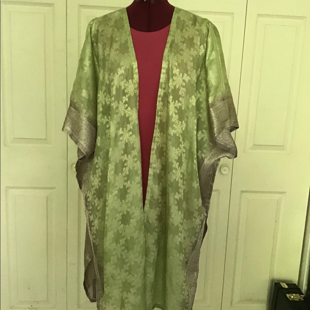 NWOT Pure Silk Kimono/Beach Coverup Handmade